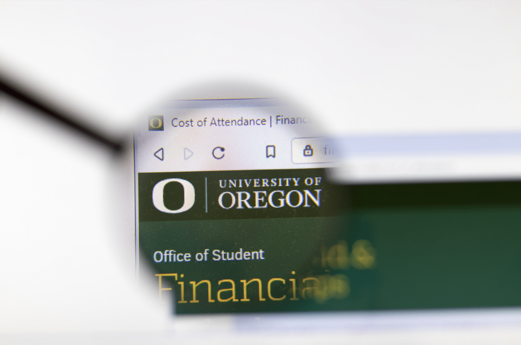 University of Oregon, a N.C.A.A. Division I college's financial aid website
